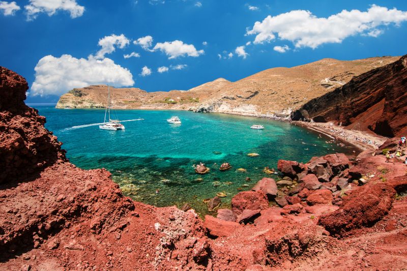 plaja rosie din grecia, santorini